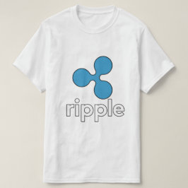 さざ波XRPのロゴのワイシャツ-白 Tシャツ