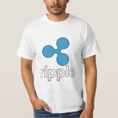 さざ波XRPのロゴのワイシャツ-白 Tシャツ (正面)