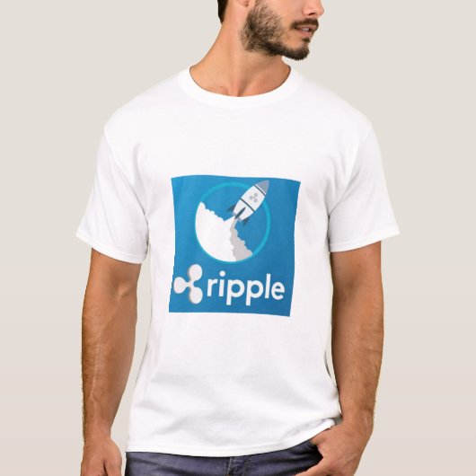 さざ波XRPの月のTシャツ Tシャツ (正面)