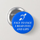 さしせまったIの読書の目および唇 缶バッジ (正面&裏面)