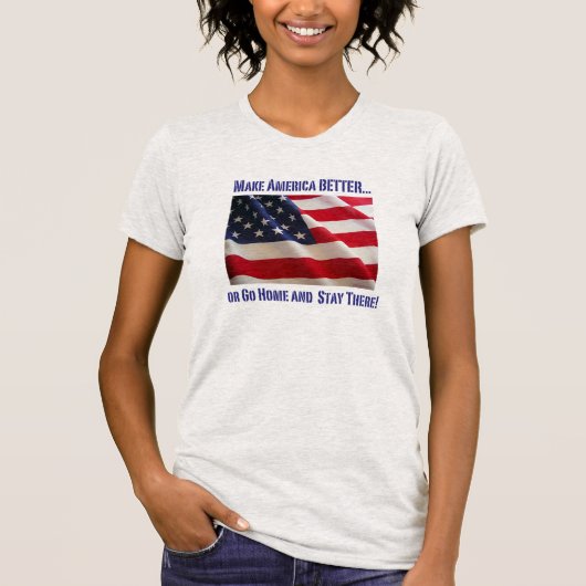 させて下さいアメリカをよりよく… Tシャツに印を付けて下さい Tシャツ (正面)