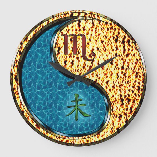 さそり座と火の羊 ラージ壁時計 (正面)