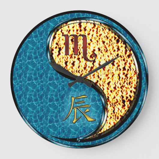 さそり座と火の龍 ラージ壁時計 (正面)