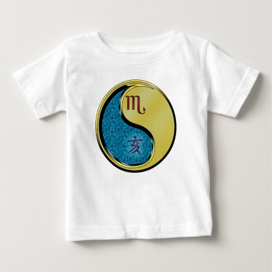 さそり座と金属のいのしし ベビーTシャツ (正面)