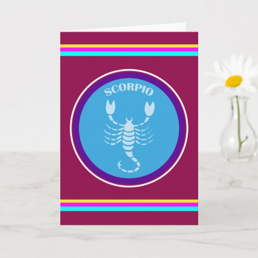 さそり座のグリーティングカード カード (小さな植物)