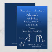 さそり座のパーソナライズされたパーティー招待状 招待状 (正面/裏面)