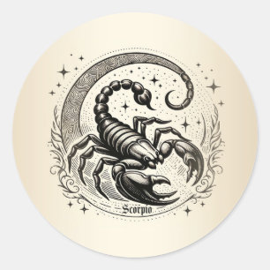 さそり座の三日月占星術十二星座さそり座 ラウンドシール