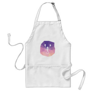 さそり座の星座のモダンなピンクのエプロン スタンダードエプロン