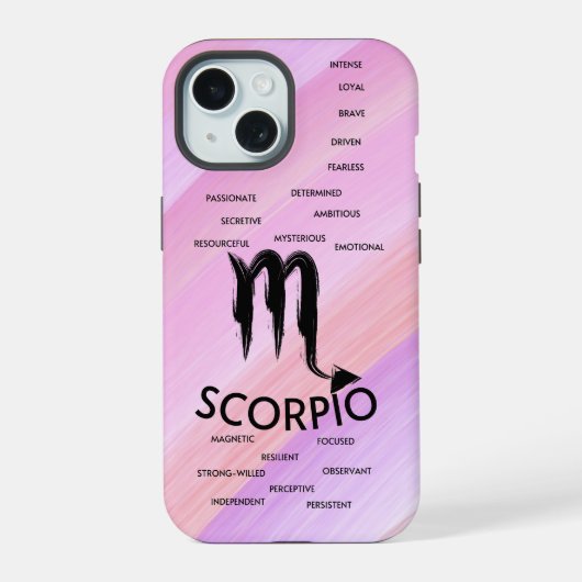 さそり座の特徴を持つ女性向けグッズ iPhone 15ケース (裏面)
