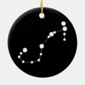 さそり座の花の星座の黒 セラミックオーナメント (裏面)