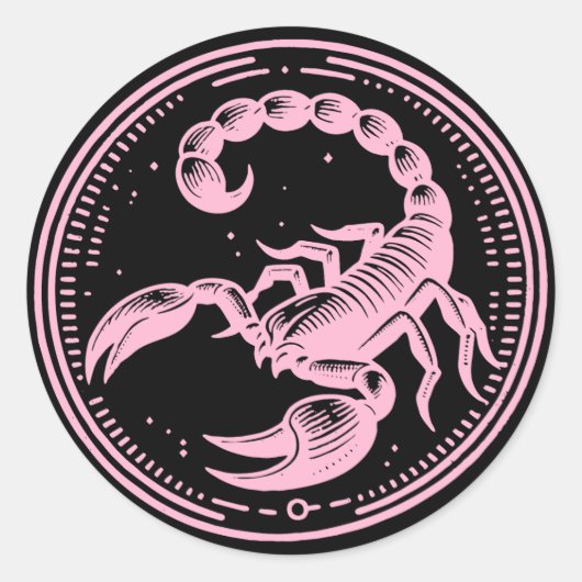 さそり座占い ラウンドシール (正面)