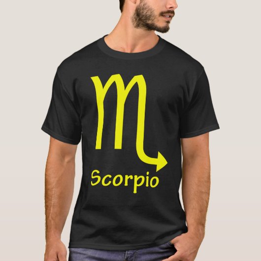 さそり座、ホロスコープ、シンボル、占星術 Tシャツ (正面)