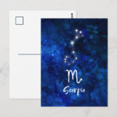 さそり座 星座 青い 銀河 天体 ポストカード (正面/裏面)