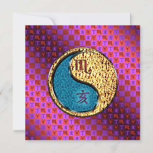 さそり座 & 火の亥年 カード (正面)