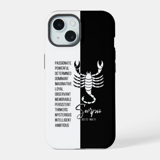 さそり座 iPhone 15ケース (裏面)