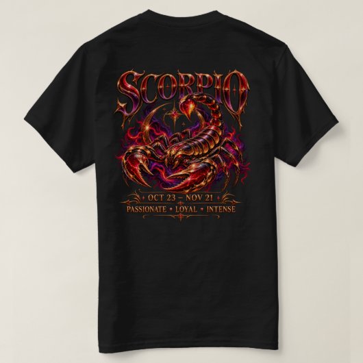 さそり座 Tシャツ (デザイン裏面)
