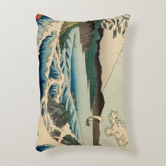 さた日本の広重アートの海 アクセントクッション (正面(垂直))