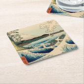 さた日本の広重アートの海 スクエアペーパーコースター (アングル)