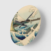 さた日本の広重アートの海 ラウンド壁時計 (傾斜)