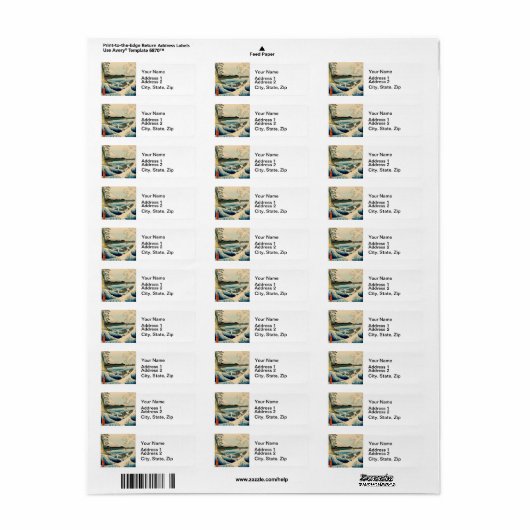 さた日本の広重アートの海 ラベル (フルシート)