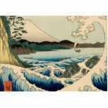 さた日本の広重アートの海 写真彫刻マグネット<br><div class="desc">1858年日本のからのヴィンテージの木版画プリントは、安藤広重によって駿河国薩多津の海と呼ばれている。美しいプリントは、山富士の36の景色、有名なカラーの木版画のプリント日本のから来ている。</div>