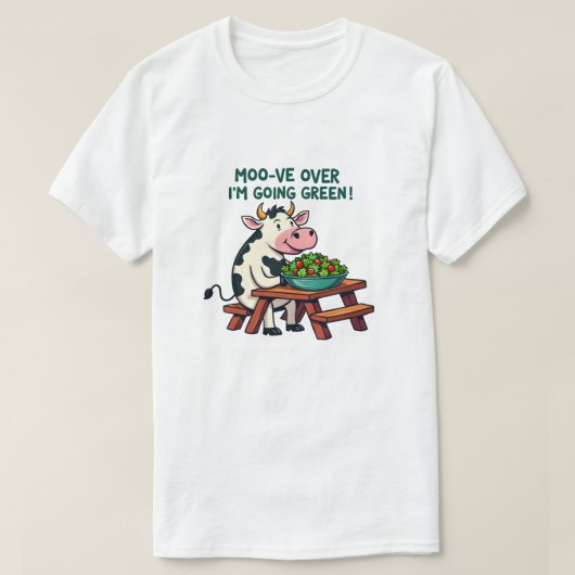 さっモーて行くぞグリーン！ Tシャツ (デザイン正面)