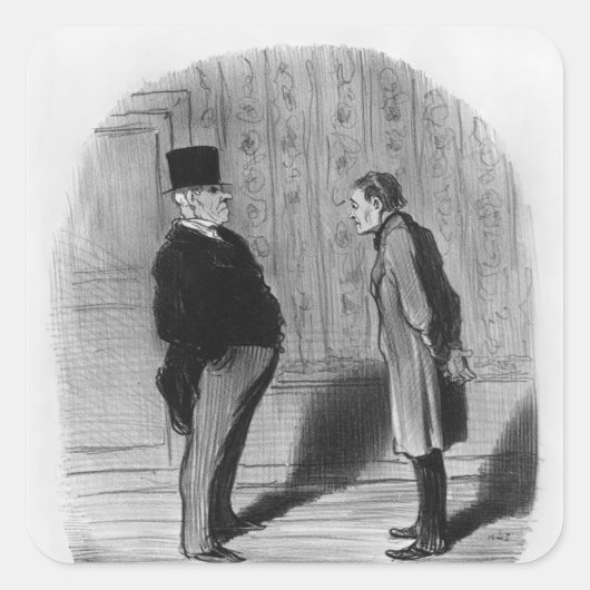 さて、サー、私の3つの条件は?」 スクエアシール (正面)