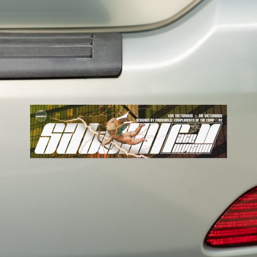 さとみモータースポーツレース課「イエロー」 バンパーステッカー (車上)