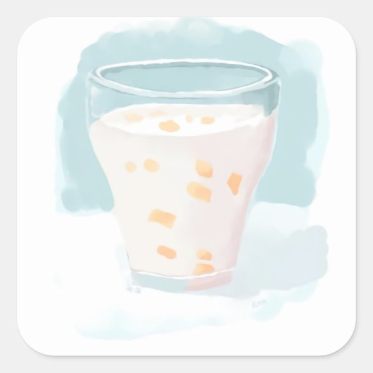 さなむにじ フルーツの入ったヨーグルト系飲み物 スクエアシール (正面)