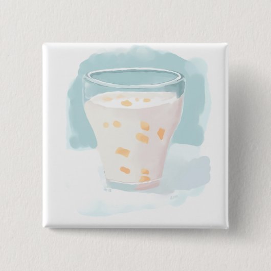 さなむにじ フルーツの入ったヨーグルト系飲み物 缶バッジ (正面)