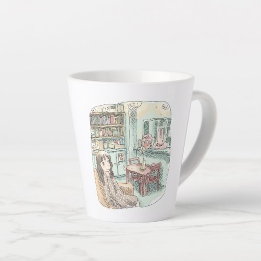 さなやなじ カフェラテマグ (右アングル)