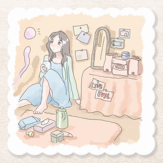 さにさしじ ペーパーコースター (正面)