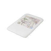 さににいじ　ソファの上で足を投げ出して考える女性のイラスト バスマット (アングル)