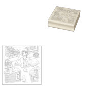 さににさじ　ふきふき ラバースタンプ (押印)