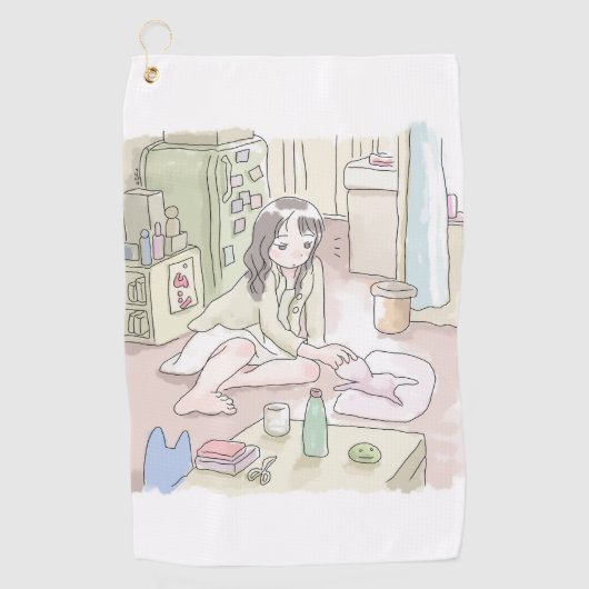 さにになじ ゴルフタオル (正面)