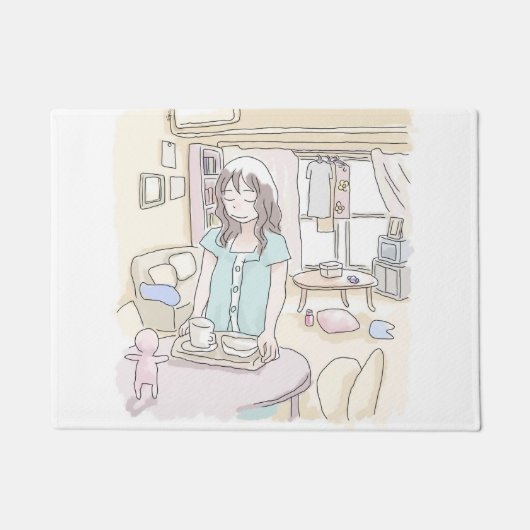 さにににじ ドアマット (正面)