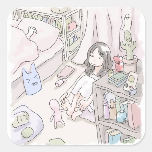 さににやじ スクエアシール (正面)