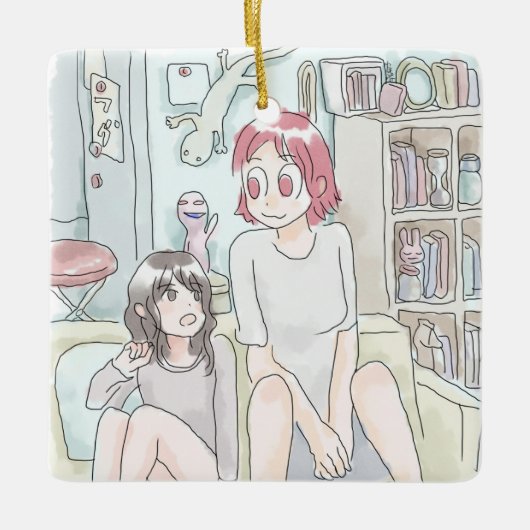 さにむいじ セラミックオーナメント (正面)