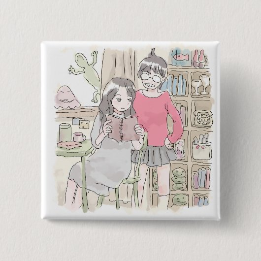 さにむれじ 缶バッジ (正面)