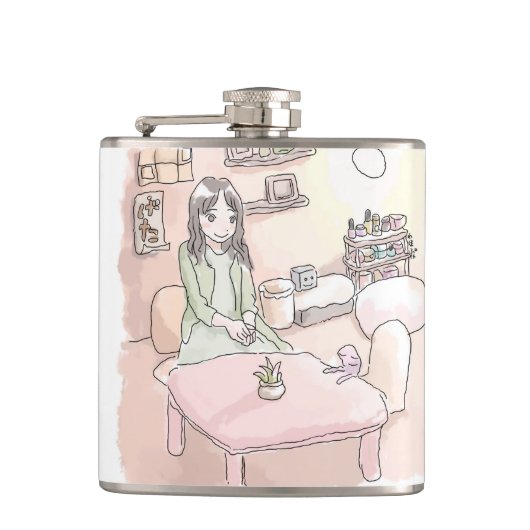 さにれいじ　淡いお部屋と フラスク (正面)