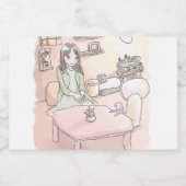 さにれいじ　淡いお部屋と フードラベル (シングルラベル)
