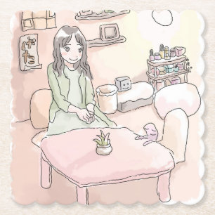さにれいじ　淡いお部屋と ペーパーコースター