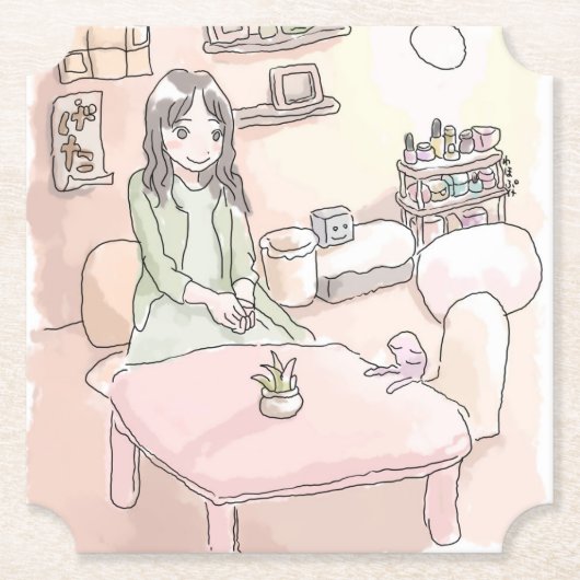 さにれいじ　淡いお部屋と ペーパーコースター (正面)