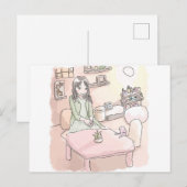 さにれいじ 淡いお部屋と ポストカード (正面/裏面)