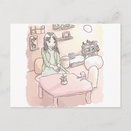 さにれいじ 淡いお部屋と ポストカード (正面)