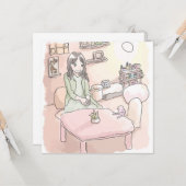 さにれいじ　淡い部屋と足の裏 カード (正面/裏面インサイチュ)