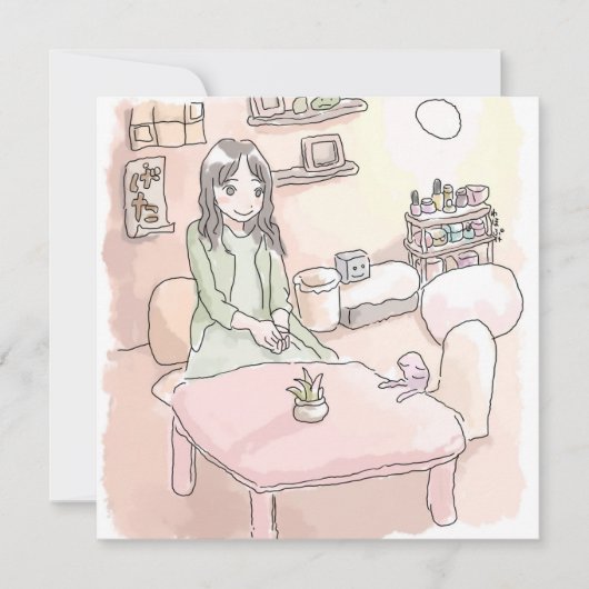 さにれいじ　淡い部屋と足の裏 カード (正面)