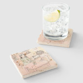 さにれいじ　淡い部屋と足の裏 ストーンコースター (横)