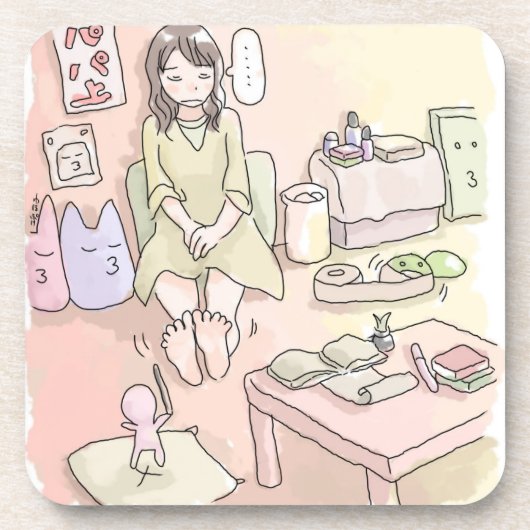 さにれさじ コースター (正面)