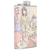 さにれさじ　淡いお部屋と足の裏 フラスク (右)